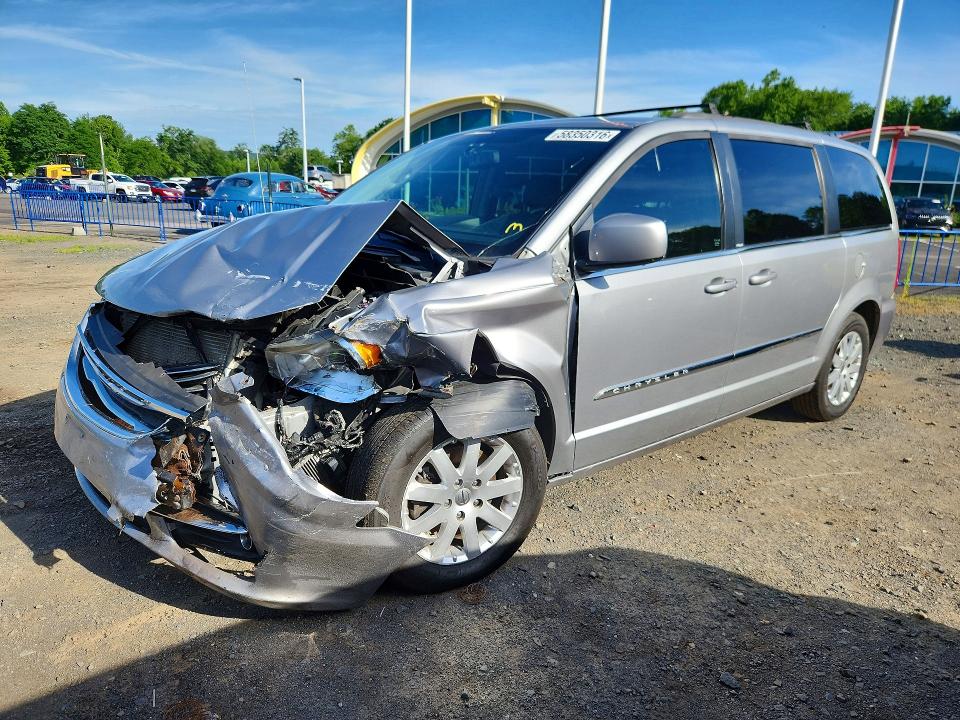 2014 Chrysler Voyager VIN 2C4RC1BGXER274785 COPART salvage auction — FRONT END, Ma - Cert Of Title-Salvage, sold $475 on 2026-07-02 (photo 1)