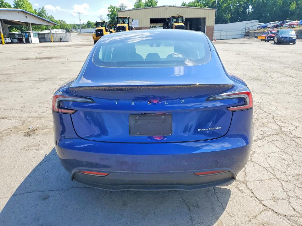 2025 Tesla Model 3 VIN 5YJ3E1EB0SF922710 COPART salvage auction — FRONT END, NY - MV-907A SALVAGE CERTIFICATE, sold $6,900 on 2026-07-28 (photo 6)