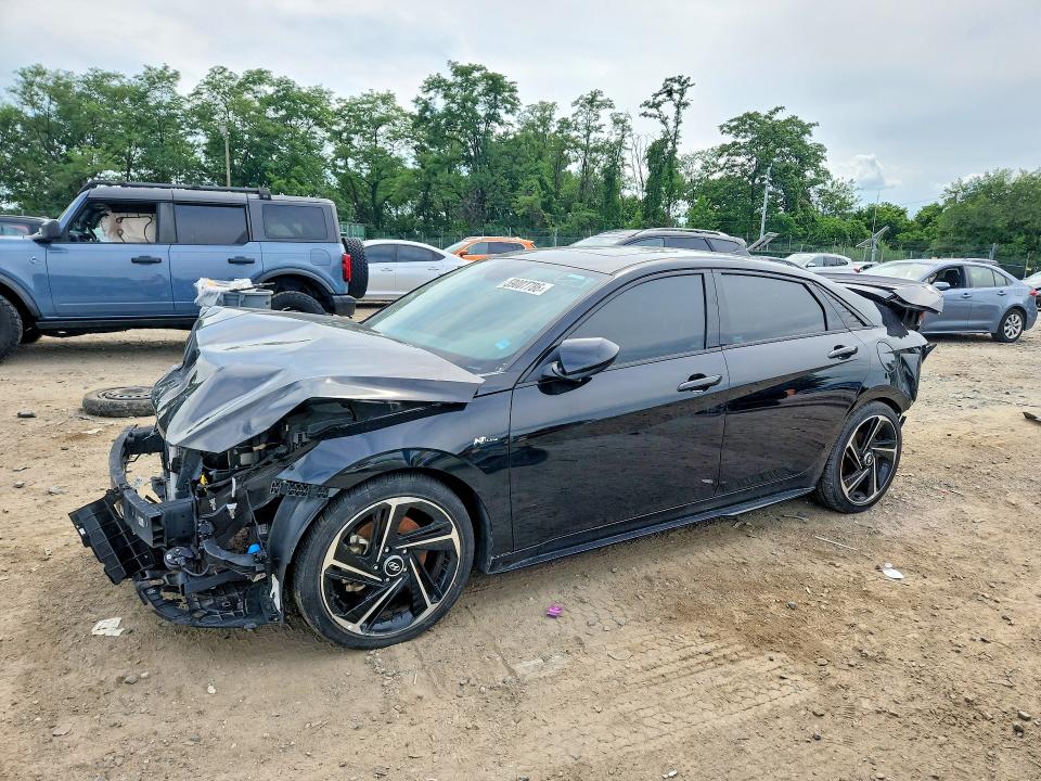 2023 Hyundai Elantra VIN KMHLR4AF0PU411846 COPART salvage auction — REAR END, MD - CERTIFICATE OF TITLE (P), sold $3,650 on 2026-07-31 (photo 1)