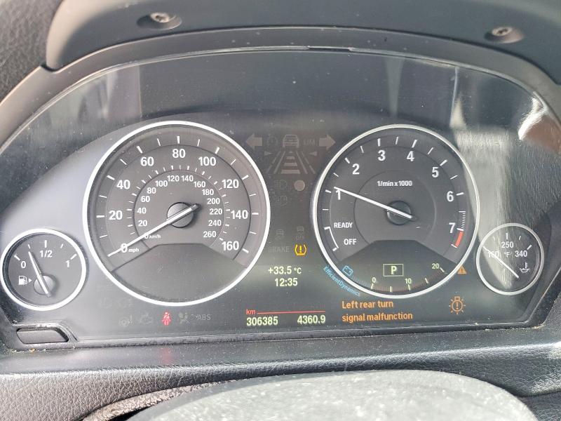 2013 BMW 3 series VIN WBA3B5C59DJ599182 COPART salvage auction — MINOR DENT/SCRATCHES, FL - CERT OF TITLE-FLOOD DAMAGED, sold $750 on 2026-07-02 (photo 9)
