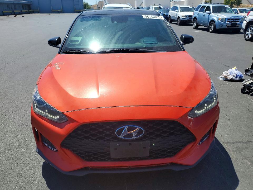 2019 Hyundai Veloster VIN KMHTH6AB4KU014483 COPART salvage auction — VANDALISM, Ca - Salvage Certificate, sold $1,850 on 2026-07-22 (photo 5)