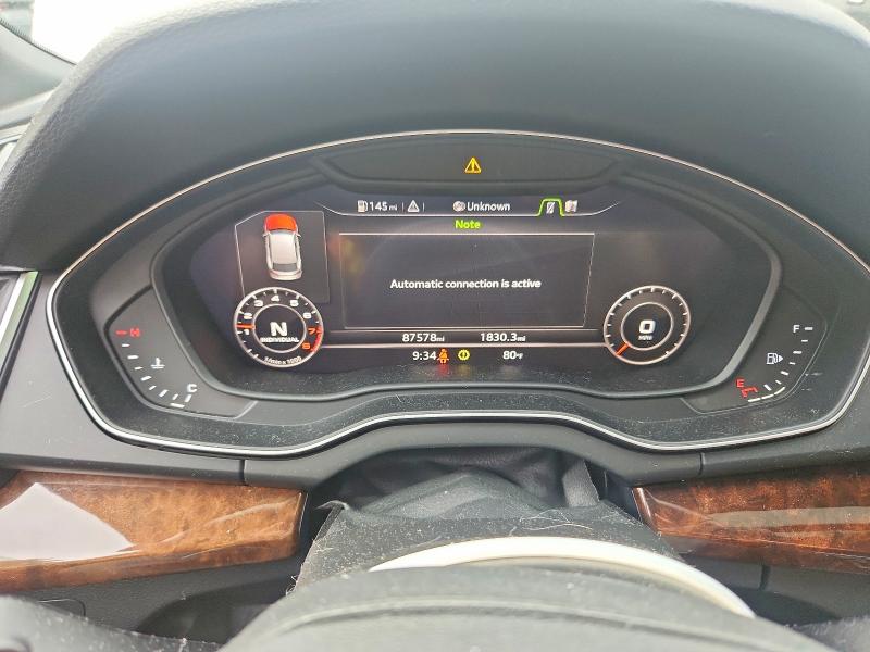 2018 Audi Q5 VIN WA1BNAFY0J2172588 COPART salvage auction — FRONT END, Md - Cert Of Salvage > 75% Damage, sold $9,300 on 2026-07-24 (photo 9)