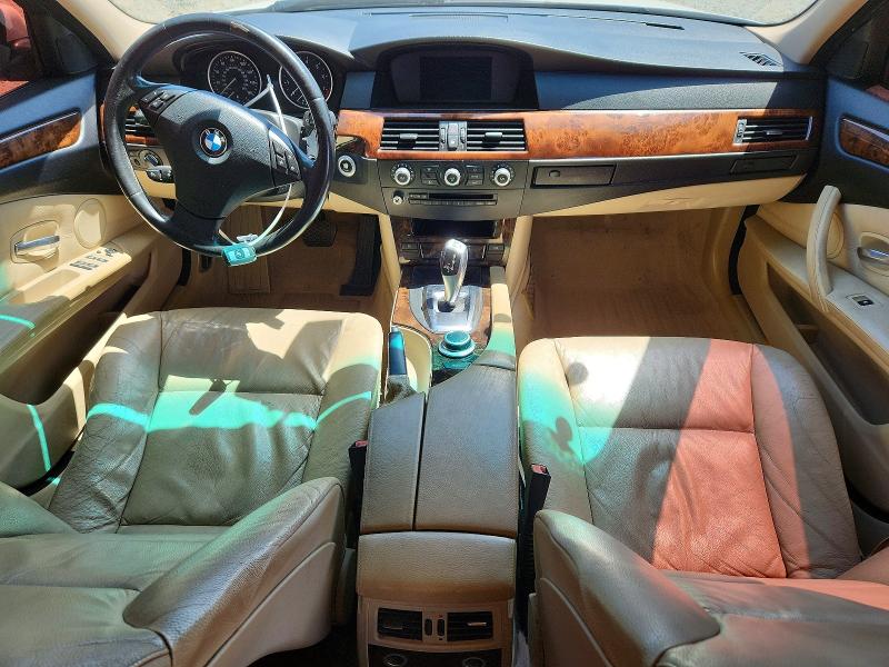 2008 BMW 5er VIN WBANU53548CT11940 COPART salvage auction — FRONT END, Ca - Salvage Certificate, sold $125 on 2026-07-21 (photo 8)