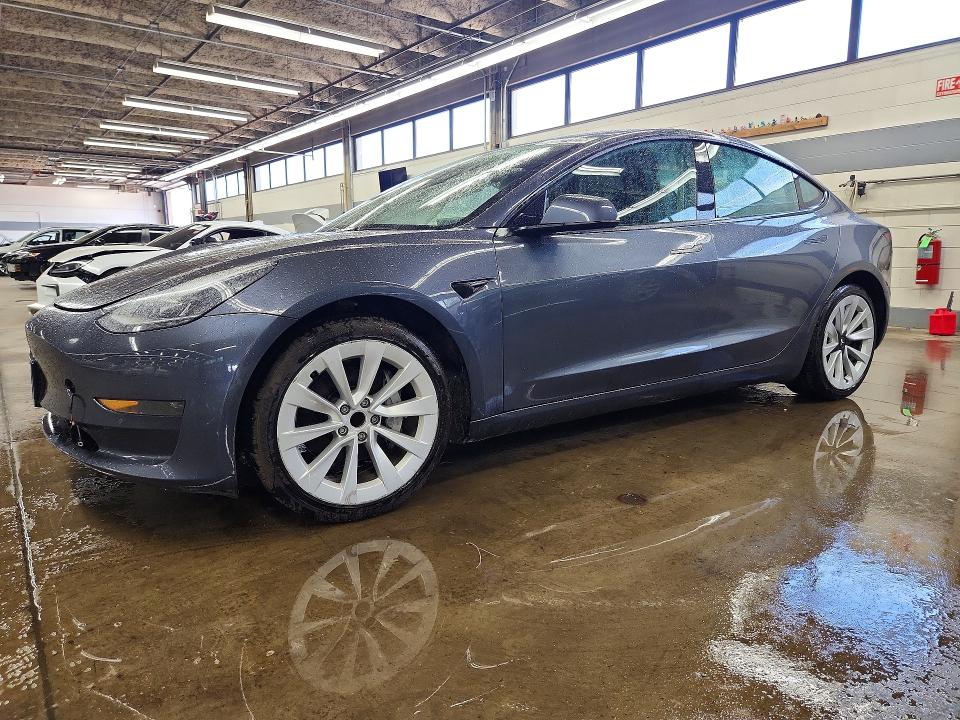 2022 Tesla Model 3 VIN 5YJ3E1EA1NF369075 COPART salvage auction — FRONT END, Il - Salvage Certificate, sold $4,550 on 2026-08-03 (photo 1)