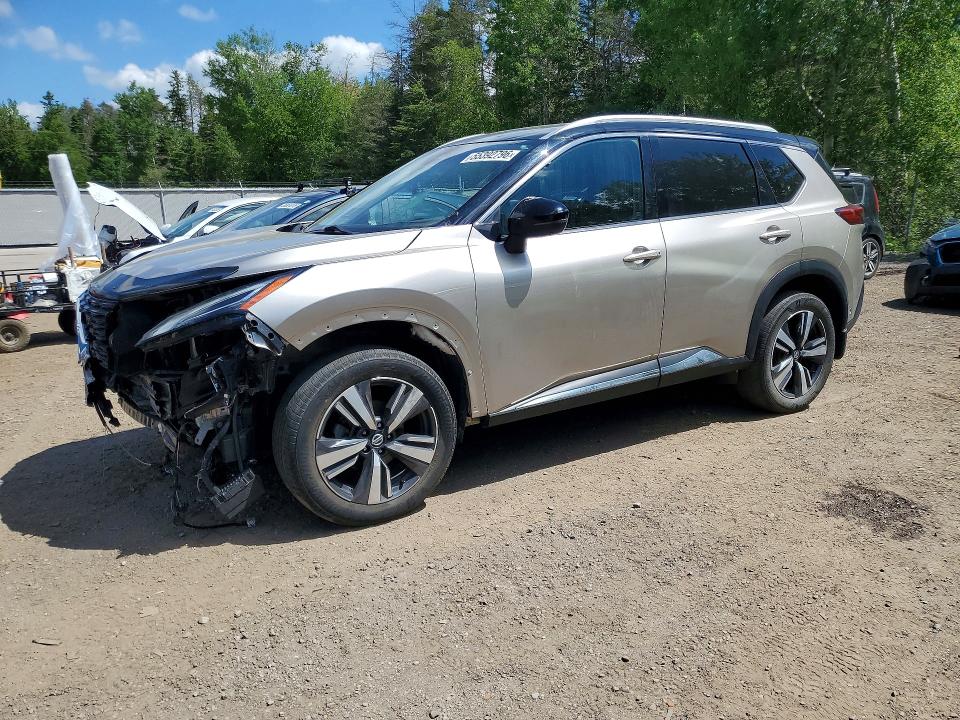 2021 Nissan Rogue VIN JN8AT3DD7MW315198 COPART salvage auction — FRONT END, On - Permit Salvage, sold $250 on 2026-07-30 (photo 1)