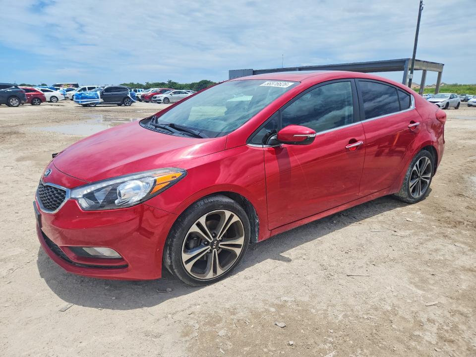 2014 Kia Forte VIN KNAFZ4A80E5064235 COPART salvage auction — FRONT END, Fl - Cert Of Title Slvg Rebuildable, sold $1,450 on 2026-07-16 (photo 1)