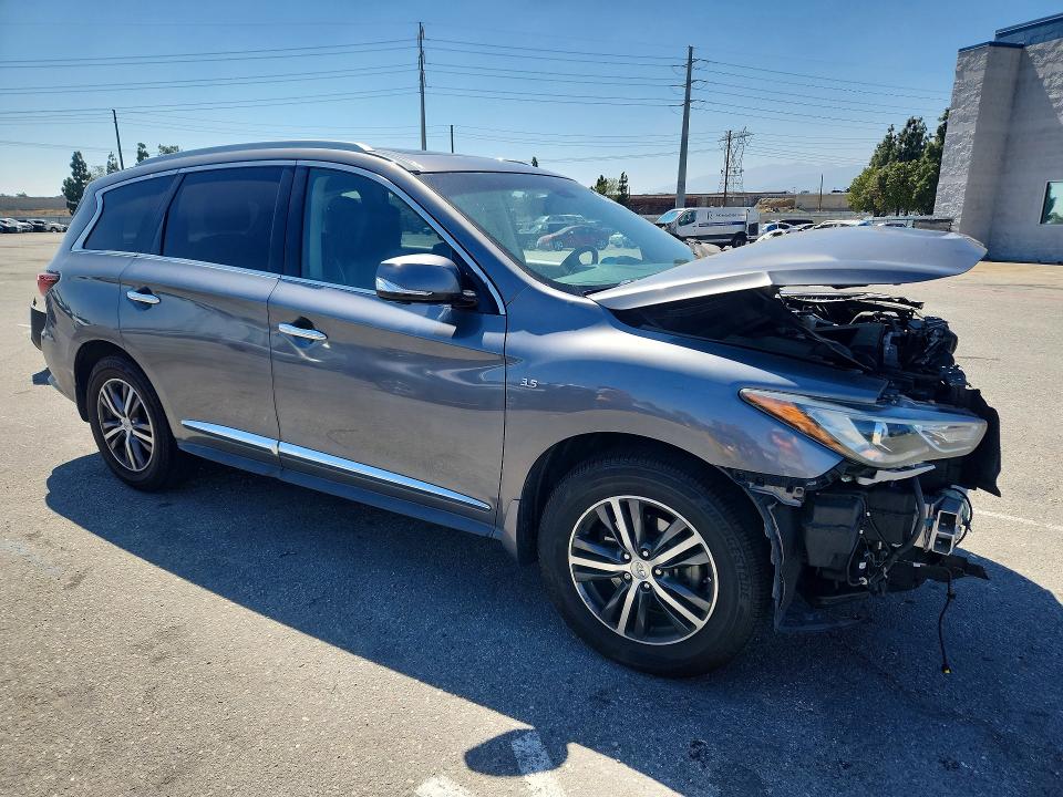 2016 Infiniti Qx60 VIN 5N1AL0MN1GC507009 COPART salvage auction — FRONT END, Ca - Salvage Certificate, sold $1,100 on 2026-07-30 (photo 4)