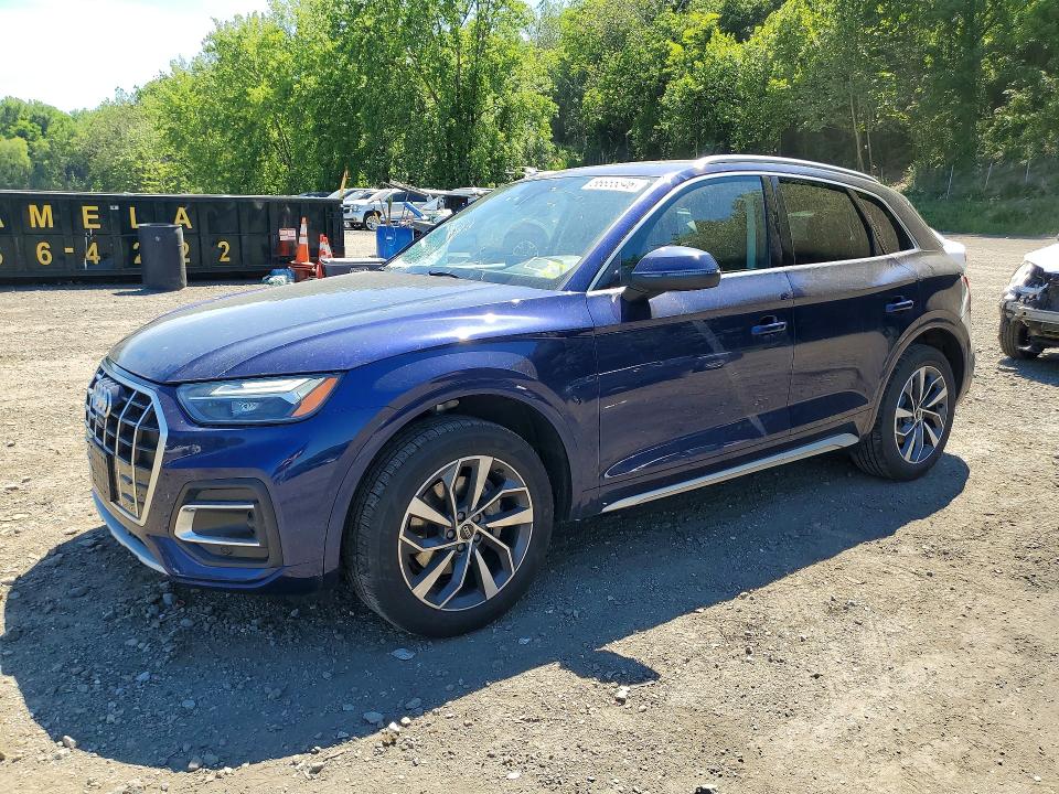 2021 Audi Q5 VIN WA1BAAFY7M2033185 COPART salvage auction — ROOF, Ny - Mv-907A Salvage Certificate, sold $6,600 on 2026-07-14 (photo 1)
