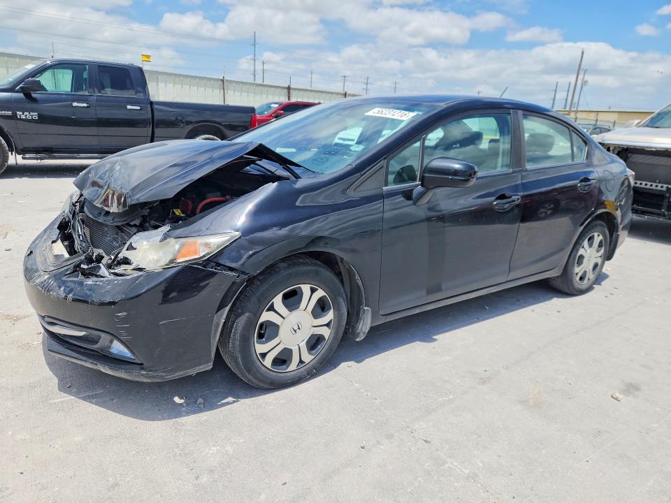 2015 Honda Civic hybrid VIN 19XFB4F33FE200738 COPART salvage auction — FRONT END, Tx - Salvage Vehicle Title, sold $2,000 on 2026-07-10 (photo 1)