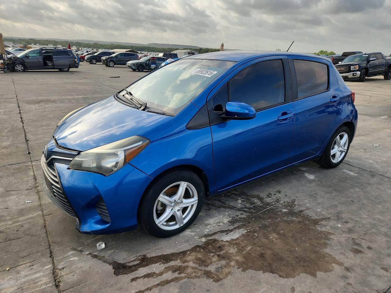 2017 Toyota Yaris VIN VNKKTUD32HA083374 COPART salvage auction — Front End, TX - SALVAGE VEHICLE TITLE, sold $3,250 on 2026-07-09 (photo 1)