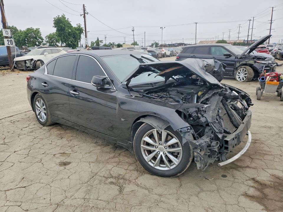 2014 Infiniti Q50 VIN JN1BV7AP0EM673467 COPART salvage auction — FRONT END, Ca - Salvage Certificate, sold $725 on 2026-07-20 (photo 4)