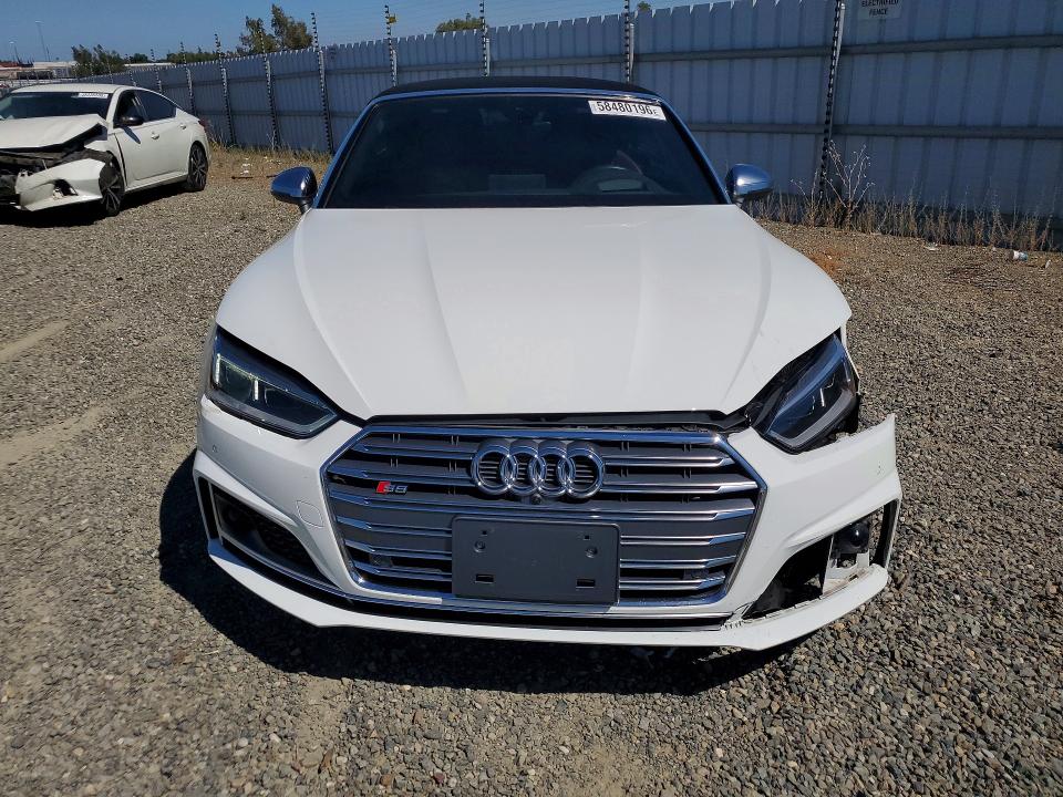 2018 Audi Rs5 VIN WAU24GF54JN021301 COPART salvage auction — FRONT END, Ca - Salvage Certificate, sold $6,600 on 2026-07-23 (photo 5)