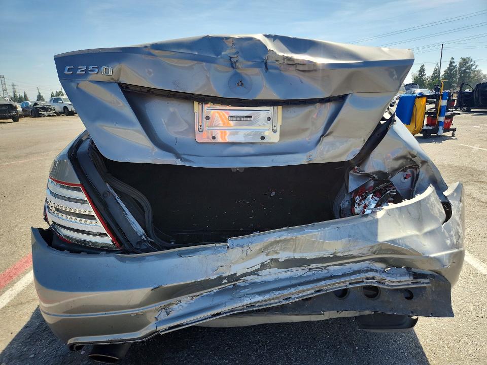 2012 Mercedes-benz C-klasse VIN WDDGF4HB3CR202475 COPART salvage auction — REAR END, CA - SALVAGE CERTIFICATE, sold $175 on 2026-08-04 (photo 6)