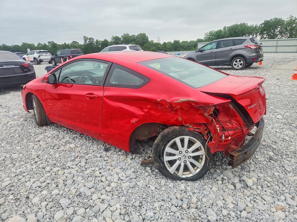 2012 Honda VIN 2HGFG3B87CH526251 COPART salvage auction — REAR END, Oh - Cert Of Title-Salvage, sold $450 on 2026-07-02 (photo 2)