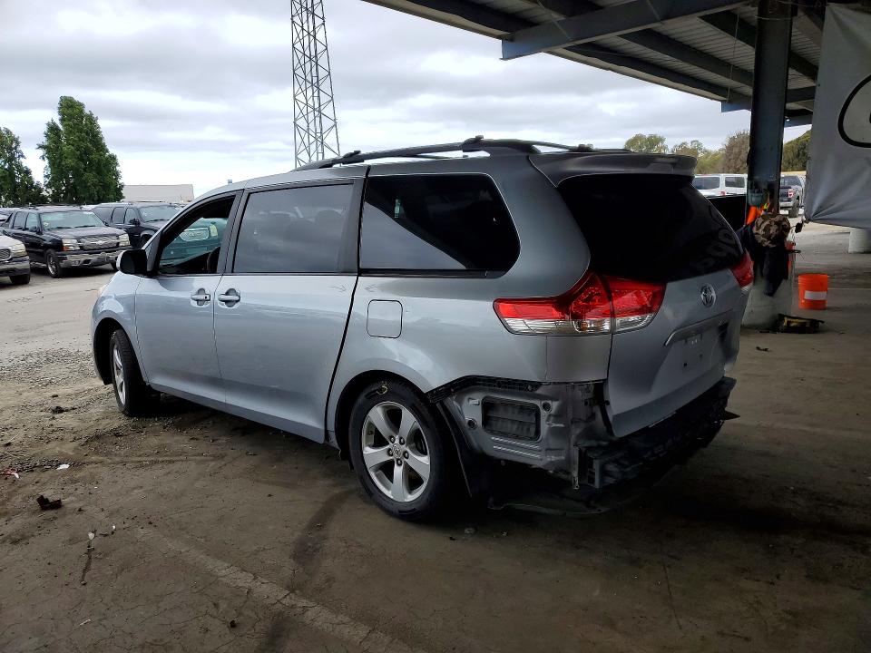 2011 Toyota Sienna VIN 5TDKK3DC0BS050695 COPART salvage auction — REAR END, Ca - Salvage Certificate, sold $1,100 on 2026-07-09 (photo 2)