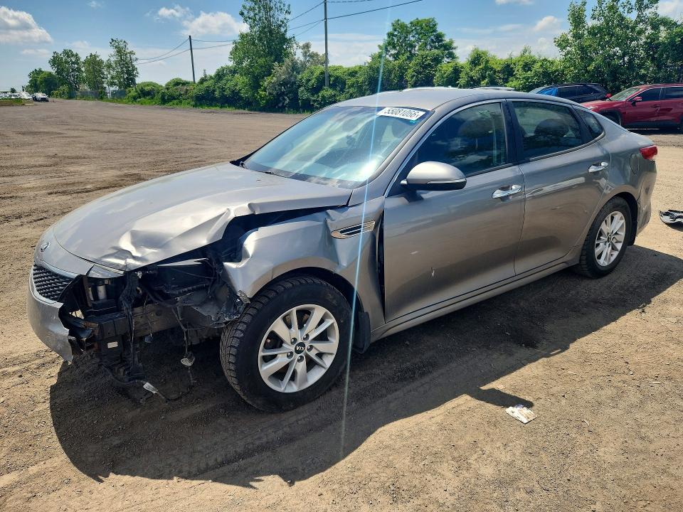 2016 Kia Optima VIN 5XXGT4L33GG075450 COPART salvage auction — FRONT END, Qc - Gravement Accidente, sold $350 on 2026-07-21 (photo 1)