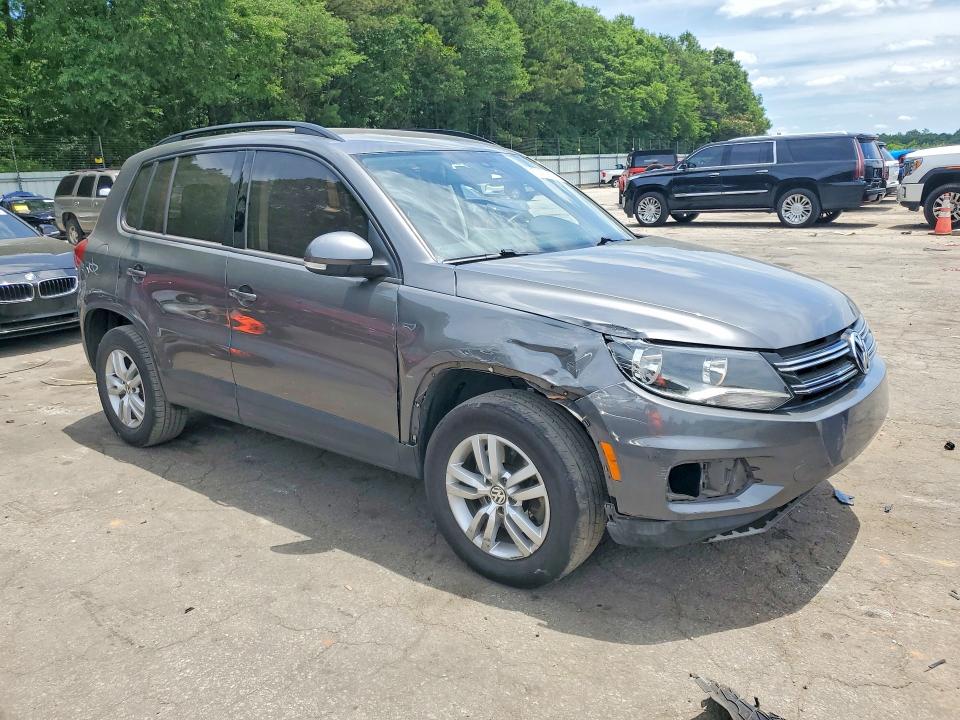 2016 Volkswagen Tiguan VIN WVGAV7AX1GW582087 COPART salvage auction — FRONT END, Ga - Cert Of Title-Salvage, sold $3,650 on 2026-07-28 (photo 4)