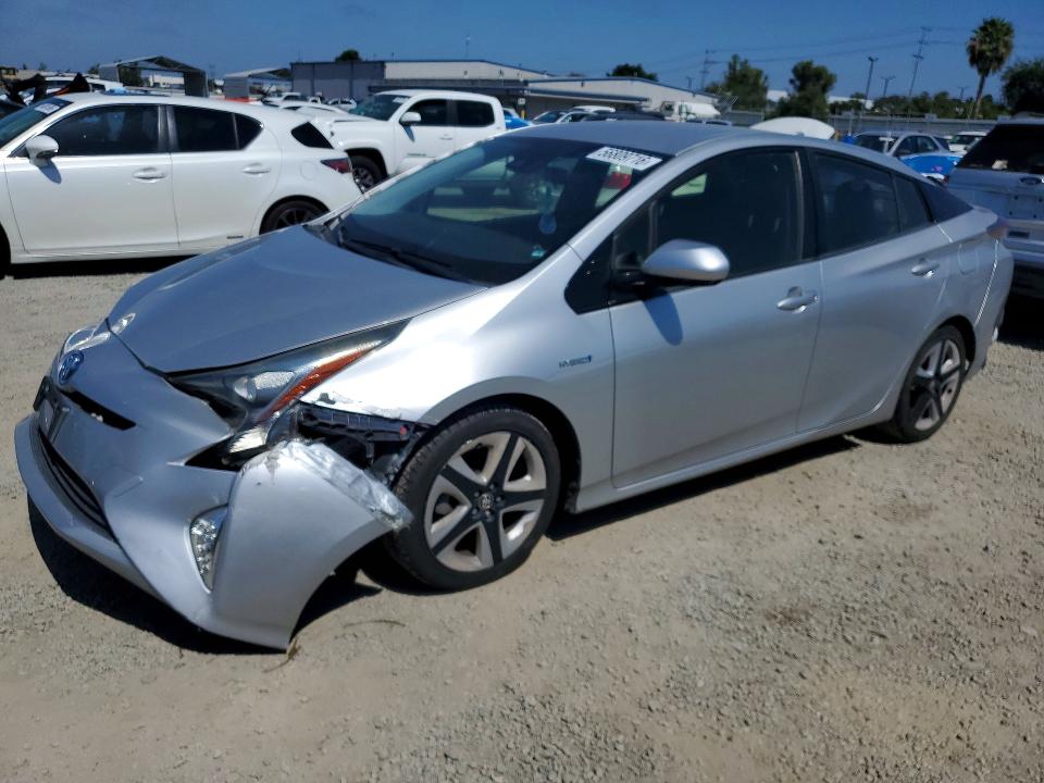 2016 Toyota Prius VIN JTDKARFU6G3001022 COPART salvage auction — FRONT END, Ca - Salvage Certificate, sold $3,100 on 2026-07-28 (photo 1)