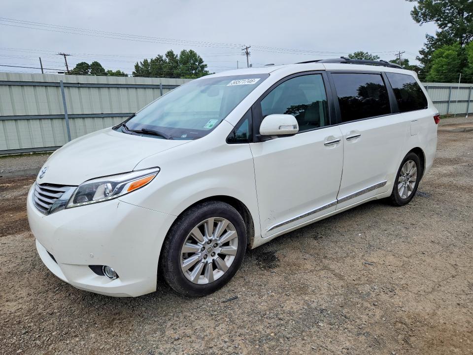 2015 Toyota VIN 5TDYK3DCXFS533160 COPART salvage auction — FRONT END, Salvage Title, sold $3,550 on 2026-07-16 (photo 1)