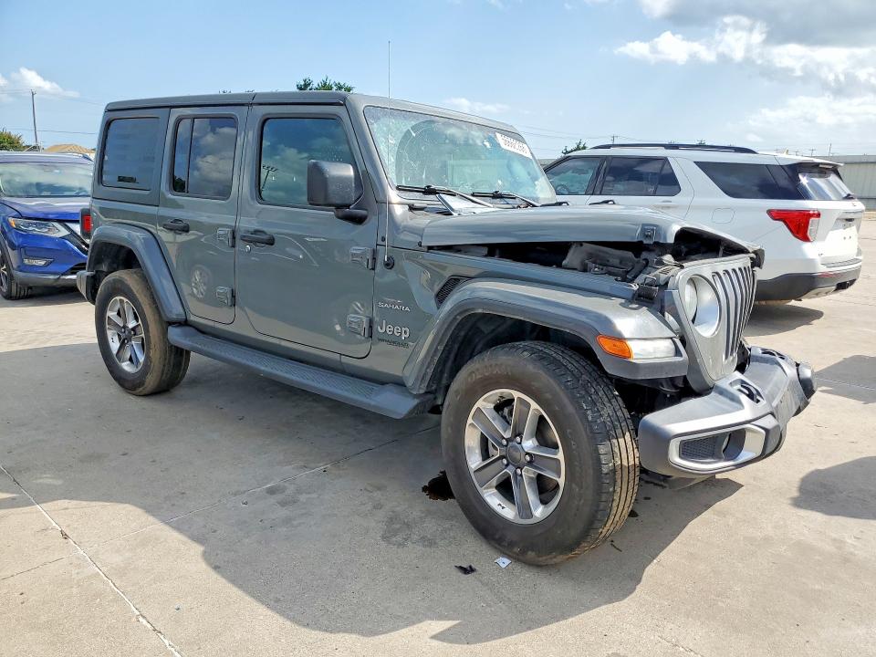 2021 Jeep Wrangler unlimited VIN 1C4HJXEN8MW645530 COPART salvage auction — FRONT END, Tx - Salvage Vehicle Title, sold $8,900 on 2026-07-20 (photo 4)