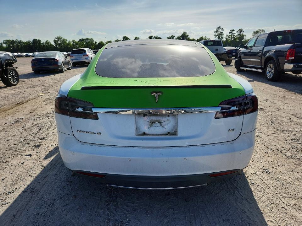2014 Tesla Model s VIN 5YJSA1H14EFP43682 COPART salvage auction — FRONT END, Tx - Salvage Vehicle Title, sold $725 on 2026-07-28 (photo 6)