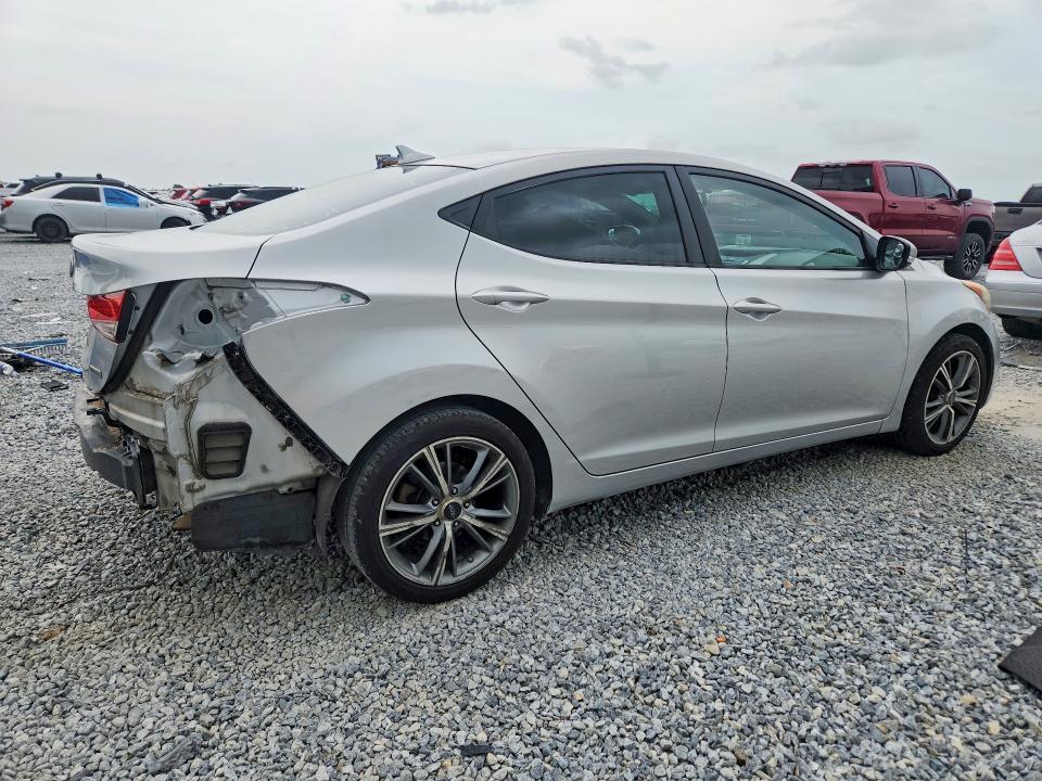 2012 Hyundai Elantra VIN KMHDH4AE7CU456565 COPART salvage auction — REAR END, Tx - Salvage Vehicle Title, sold $875 on 2026-07-27 (photo 3)