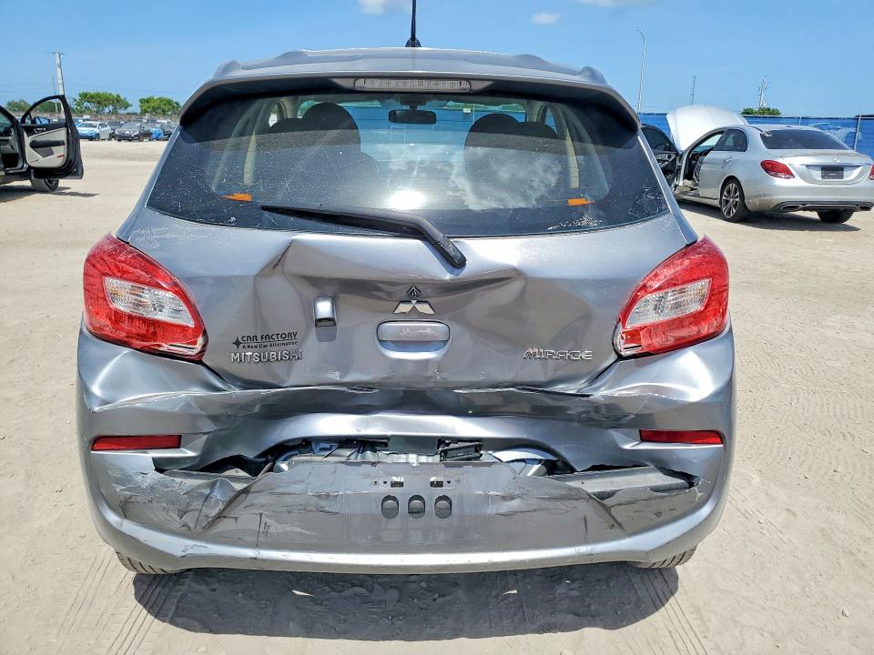2018 Mitsubishi Mirage VIN ML32A3HJ0JH009680 COPART salvage auction — REAR END, Fl - Cert Of Title Slvg Rebuildable, sold $1,700 on 2026-07-29 (photo 6)