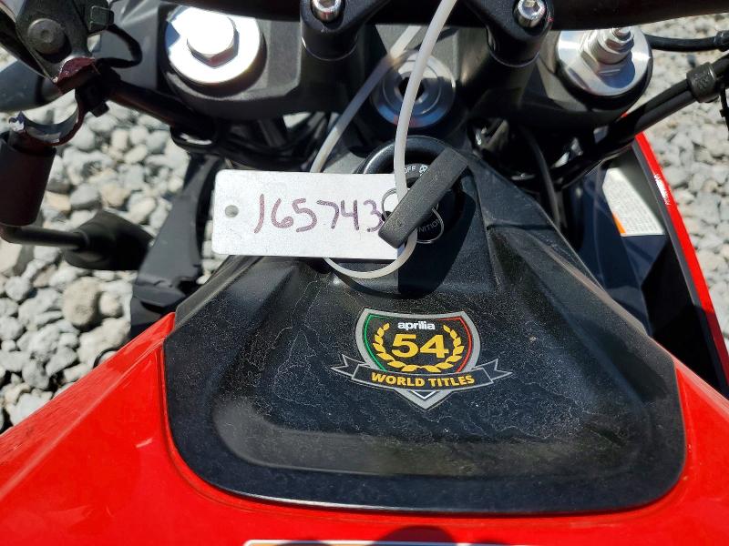 2024 Aprilia Tuono VIN ZD4KSUL02RS000576 COPART salvage auction — FRONT END, Oh - Cert Of Title-Salvage, sold $1,700 on 2026-07-16 (photo 8)