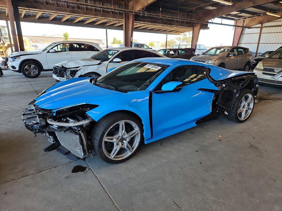 2025 Chevrolet Corvette stingray VIN 1G1YA2D46S5105116 COPART salvage auction — FRONT END, Ca - Salvage Certificate, sold $37,000 on 2026-07-20 (photo 1)