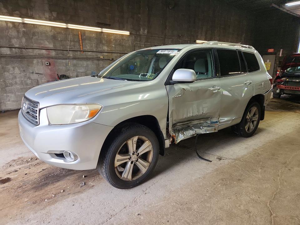 2008 Toyota Highlander VIN JTEES43A082040148 COPART salvage auction — SIDE, Ny - Mv-907A Salvage Certificate, sold $1,350 on 2026-07-20 (photo 1)