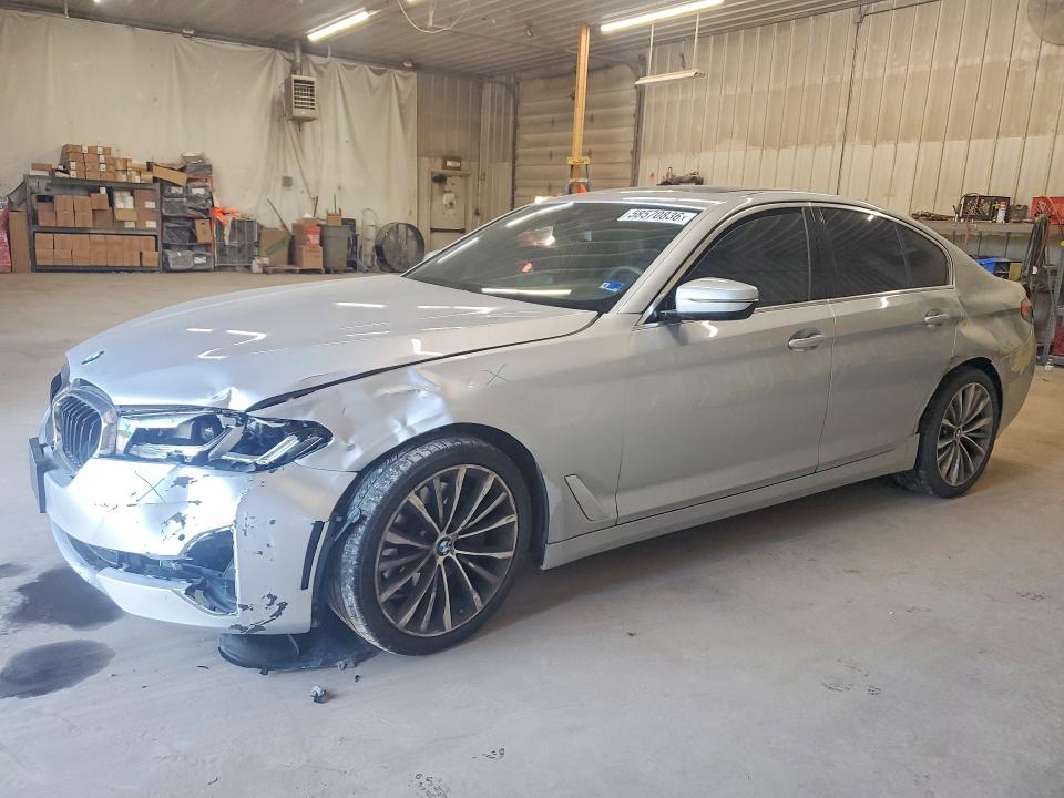 2021 BMW 5er VIN WBA13BJ08MCF83590 COPART salvage auction — FRONT END, Pa - Certificate Of Salvage, sold $12,500 on 2026-08-13 (photo 1)