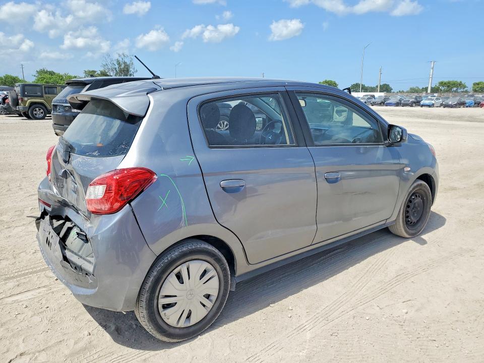 2018 Mitsubishi Mirage VIN ML32A3HJ0JH009680 COPART salvage auction — REAR END, Fl - Cert Of Title Slvg Rebuildable, sold $1,700 on 2026-07-29 (photo 3)