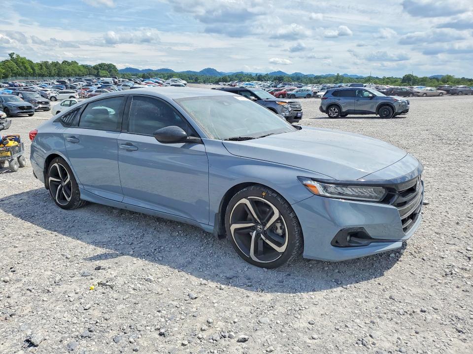 2021 Honda Accord VIN 1HGCV1F40MA073658 COPART salvage auction — ROOF, TN - SALVAGE CERTIFICATE, sold $7,600 on 2026-07-28 (photo 4)