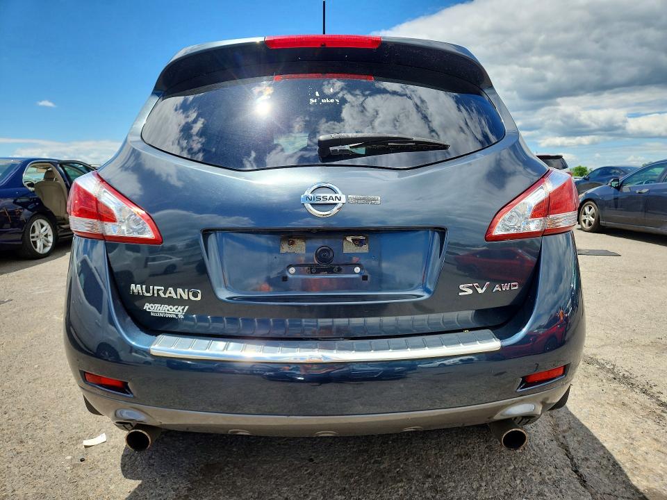 2013 Nissan Murano VIN JN8AZ1MW4DW322081 COPART salvage auction — MECHANICAL, Pa - Cert Of Title, sold $450 on 2026-07-31 (photo 6)