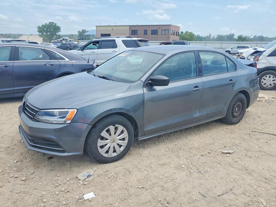 2015 Volkswagen Jetta VIN 3VW2K7AJ3FM316692 COPART salvage auction — REAR END, Oh - Dealer Only Clean Title, sold $525 on 2026-07-09 (photo 1)