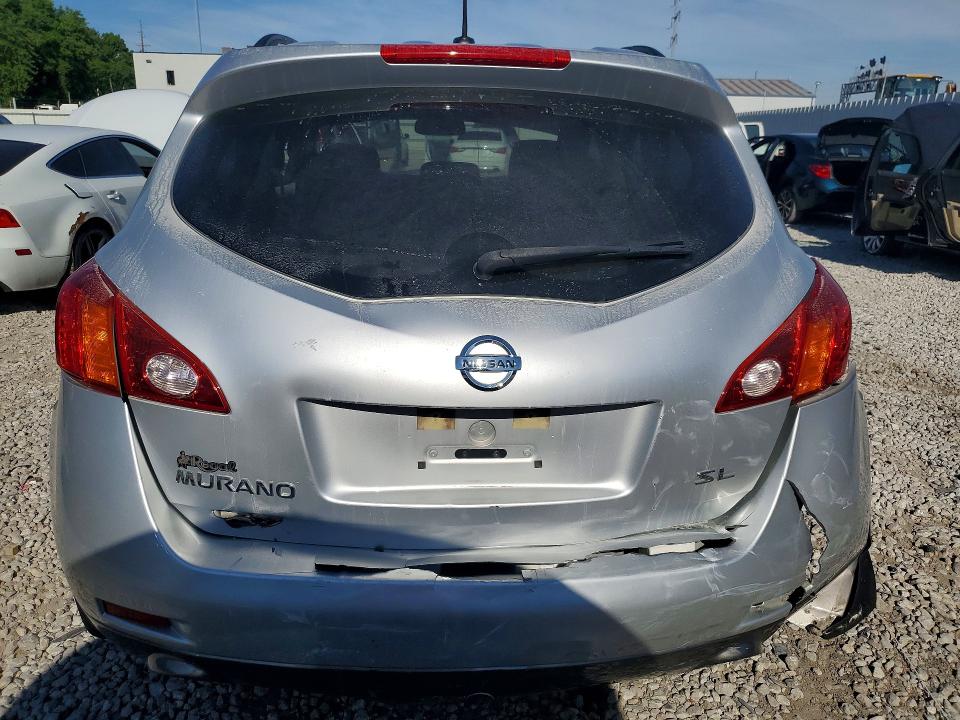 2009 Nissan Murano VIN JN8AZ18U59W025305 COPART salvage auction — REAR END, OH - CERT OF TITLE-SALVAGE, sold $325 on 2026-07-02 (photo 6)