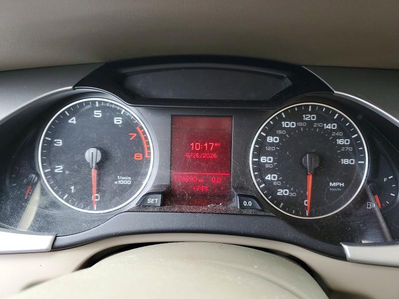 2011 Audi A4 VIN WAUFFAFL9BN048910 COPART salvage auction — MINOR DENT/SCRATCHES, MA - CERTIFICATE OF TITLE, sold $450 on 2026-07-02 (photo 9)
