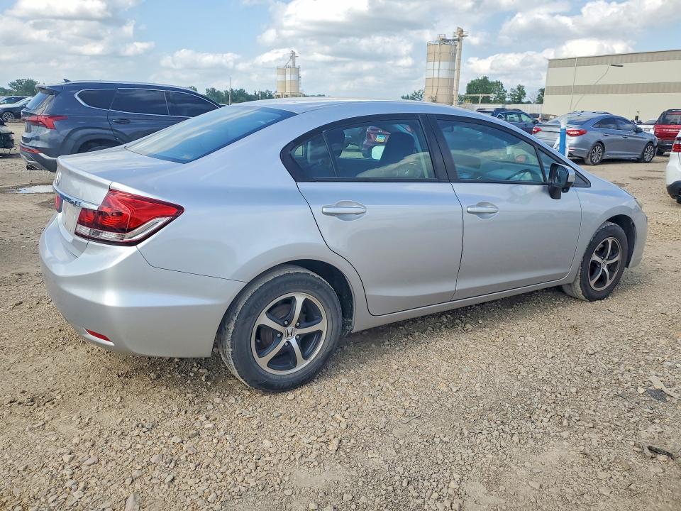 2015 Honda Civic VIN 19XFB2F7XFE056662 COPART salvage auction — HAIL, Ks - Cert Of Title-Salvage, sold $5,000 on 2026-07-02 (photo 3)