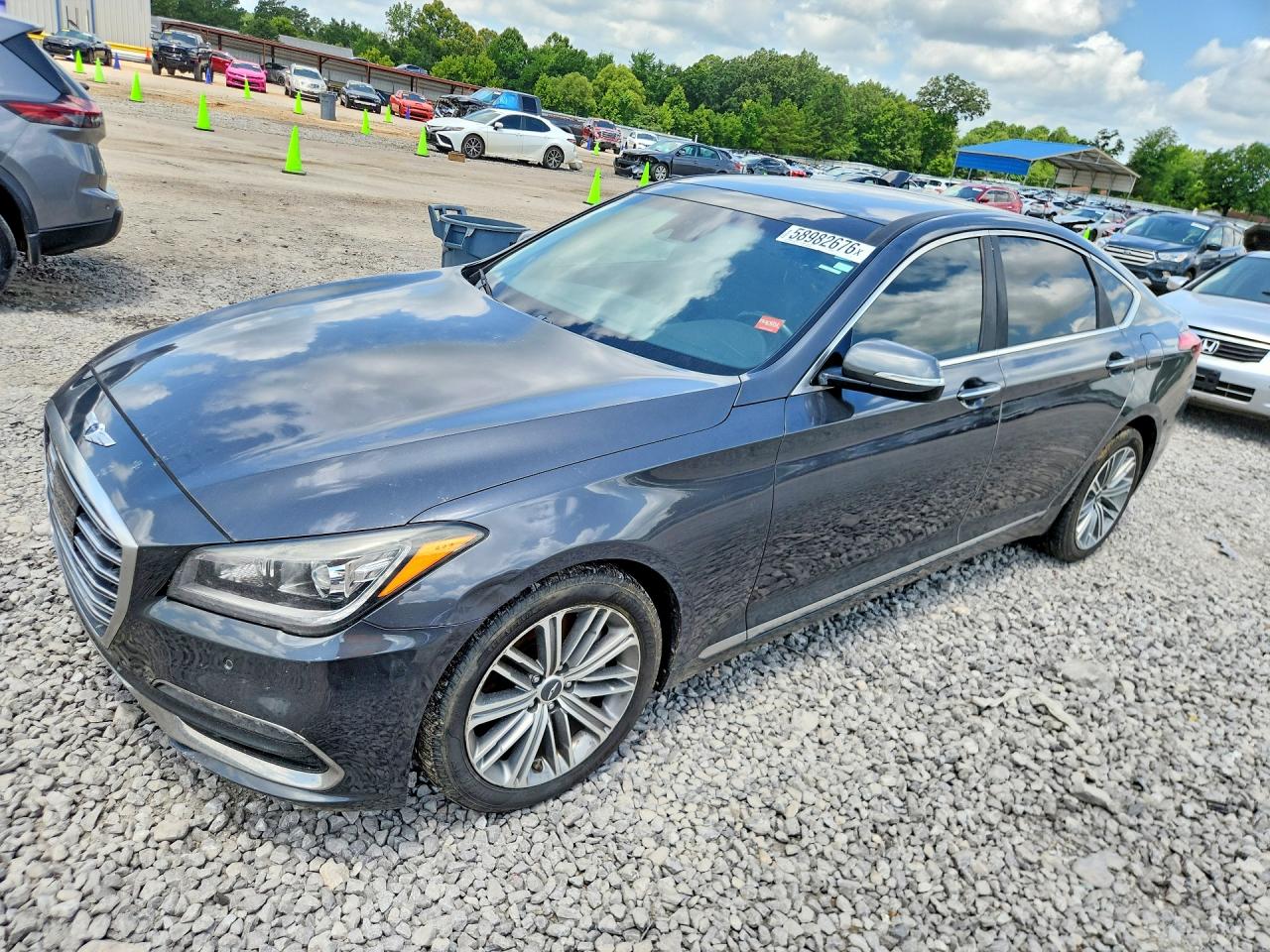 2018 Genesis G80 VIN KMHGN4JE7JU238211 COPART salvage auction — Water/Flood, MS - CERT OF TITLE - FLOOD SALVAGE, sold $1,750 on 2026-09-18 (photo 1)