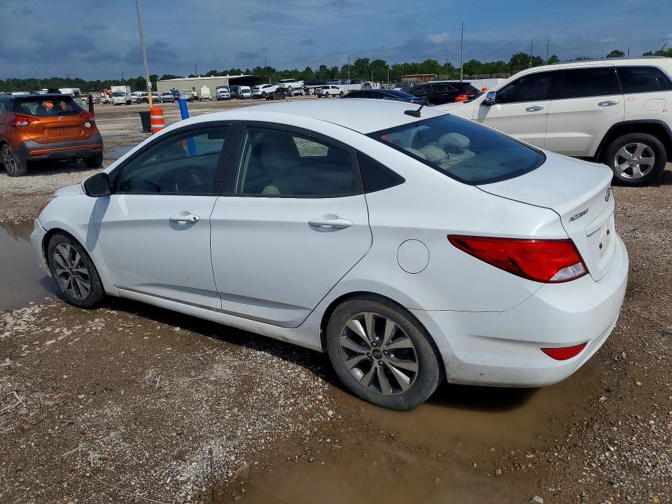2017 Hyundai Accent VIN KMHCT4AE0HU352727 COPART salvage auction — WATER/FLOOD, Tx - Salvage Title-Flood Damage, sold $675 on 2026-07-09 (photo 2)