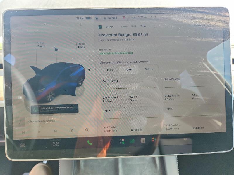 2023 Tesla Model y VIN 7SAYGDEE0PA205372 COPART salvage auction — REAR END, Il - Salvage Certificate, sold $9,900 on 2026-07-29 (photo 9)