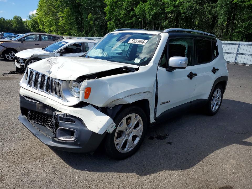 2017 Jeep Renegade VIN ZACCJADB2HPE47821 COPART salvage auction — FRONT END, Nj - Cert Of Title-Salvage, sold $525 on 2026-08-04 (photo 1)