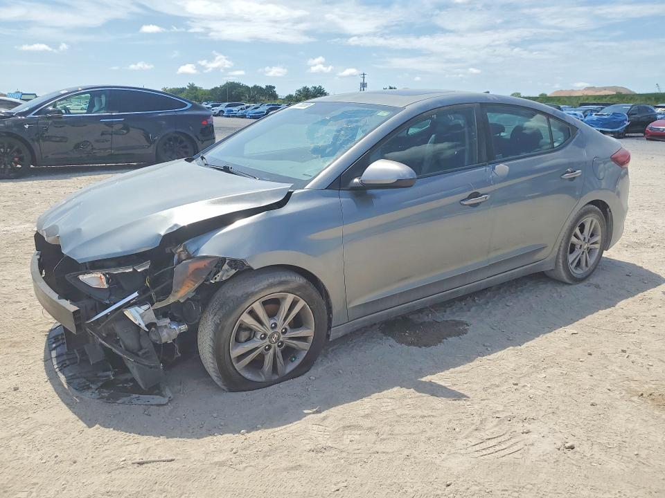 2018 Hyundai Elantra VIN KMHD84LF3JU511709 COPART salvage auction — FRONT END, FL - CERT OF TITLE SLVG REBUILDABLE, sold $1,350 on 2026-07-28 (photo 1)