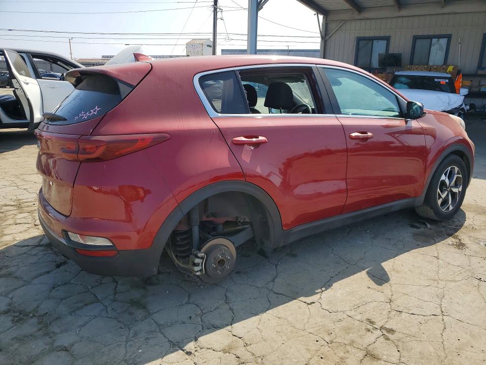 2020 Kia Sportage VIN KNDPM3AC2L7696398 COPART salvage auction — STRIPPED, Ca - Salvage Certificate, sold $3,250 on 2026-07-16 (photo 3)