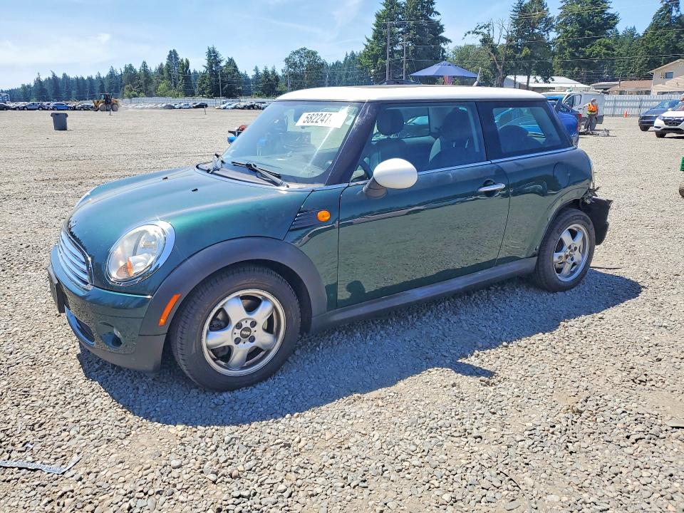 2010 Mini Cooper VIN WMWMF3C50ATZ25237 COPART salvage auction — REAR END, WA - BILL OF SALE, sold $1,000 on 2026-07-31 (photo 1)