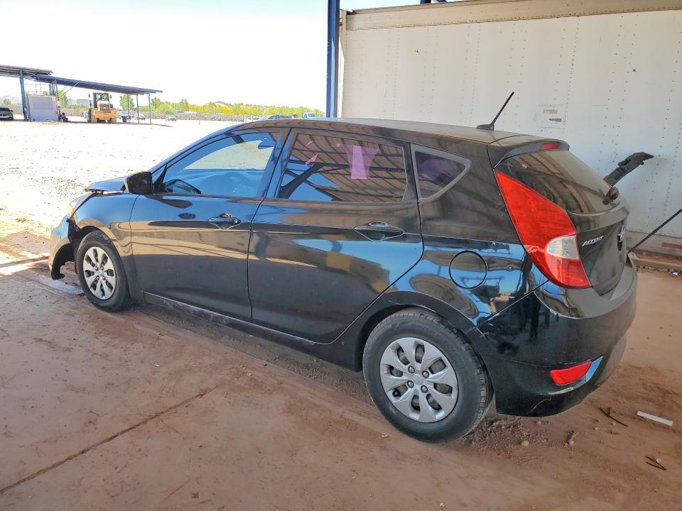 2016 Hyundai Accent VIN KMHCT5AE2GU289974 COPART salvage auction — FRONT END, Az - Cert Of Title - Salvage, sold $925 on 2026-07-02 (photo 2)