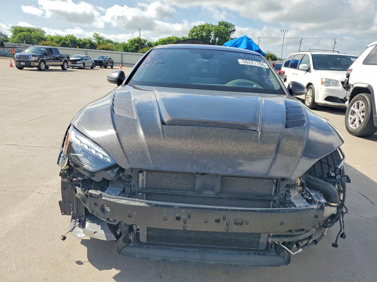 2025 Audi RS5 VIN WUAAWCF51SA901806 COPART salvage auction — Front End, TX - SALVAGE VEHICLE TITLE, sold $40,250 on 2026-08-13 (photo 5)
