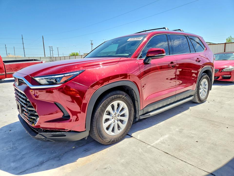2025 Toyota Highlander VIN 5TDACAB53SS052779 COPART salvage auction — SIDE, TX - SALVAGE VEHICLE TITLE, sold $24,300 on 2026-07-21 (photo 1)