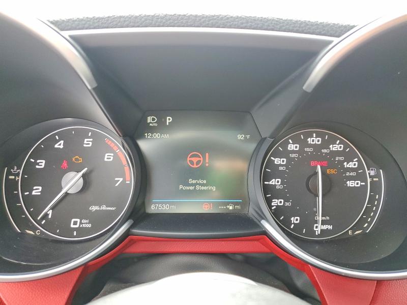 2018 Alfa romeo Giulia VIN ZARFAECN2J7583021 COPART salvage auction — FRONT END, Ca - Salvage Certificate, sold $925 on 2026-07-31 (photo 9)