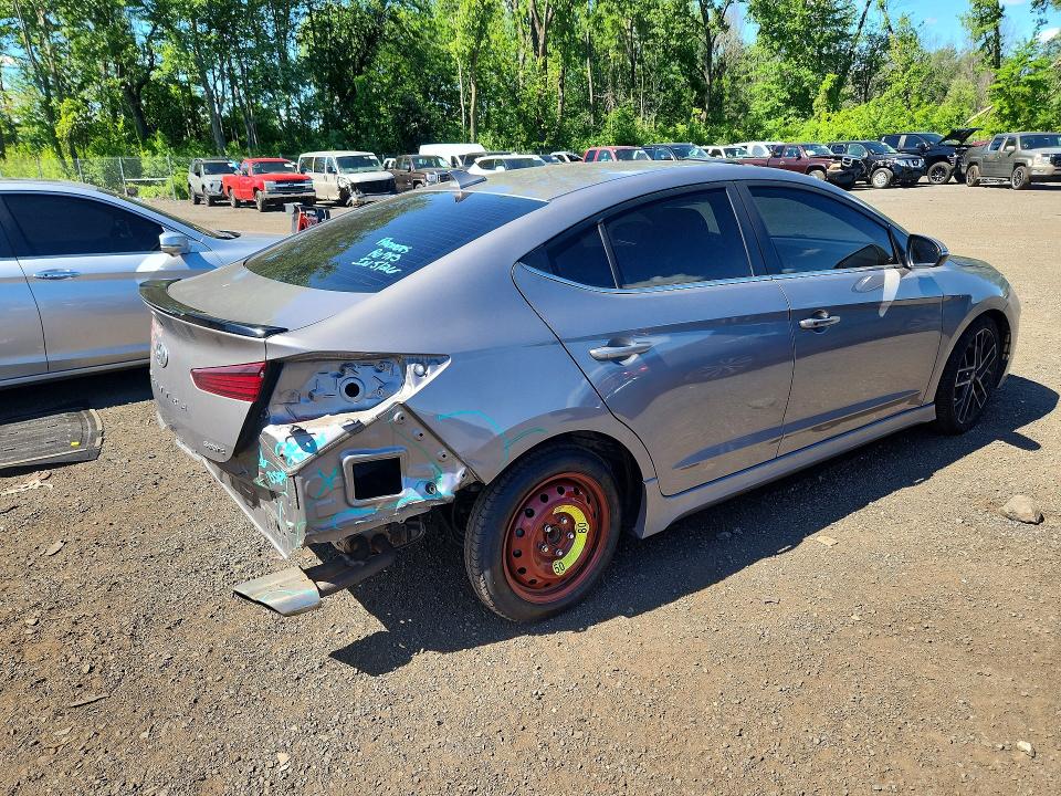 2020 Hyundai Elantra VIN KMHD04LB2LU019065 COPART salvage auction — REAR END, Ct - Cert Of Title-Salvage, sold $5,350 on 2026-07-28 (photo 3)